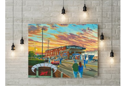 Oldham Athletic FC Boundary Park Stadium 'Going to the Match' Wall Art Canvas